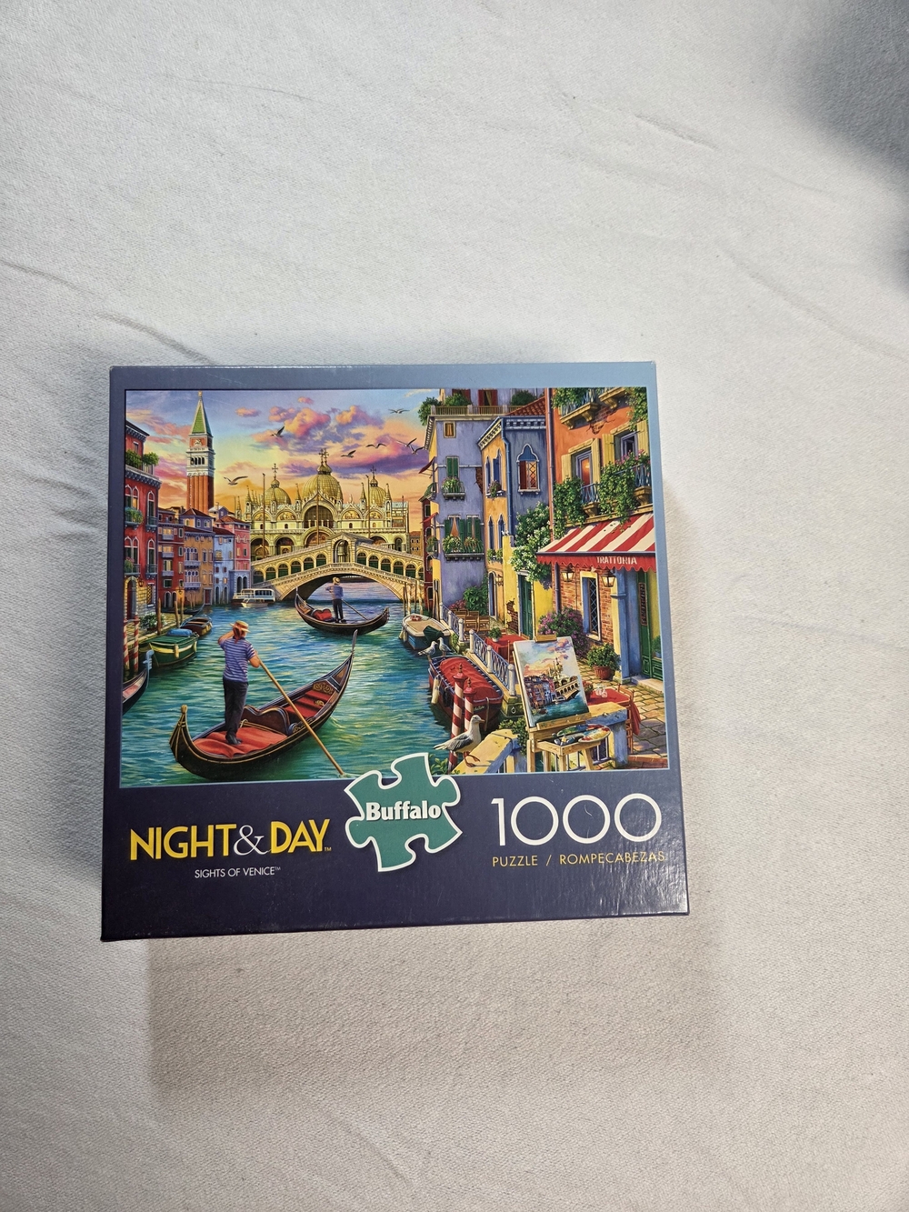 Buffalo Night & Day Venice Canal 1000-Piece Puzzle — Blue & Yellow